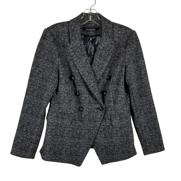White House Black Market Jackets & Blazers - White House Black Market Studio Blazer Womens 6 Grey Double Breasted Textured